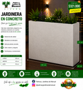 Jardinera en Concreto 130x40x110 cm