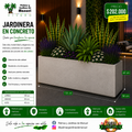 Jardinera en Concreto 130x50x40 cm