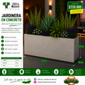 Jardinera en Concreto 130x50x60 cm