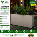 Jardinera en Concreto 130x50x70 cm