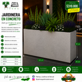 Jardinera en Concreto 130x50x90 cm