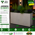 Jardinera en Concreto 130x50x110 cm