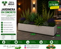 Jardinera en Concreto 130x20x40 cm