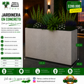 Jardinera en Concreto 130x50x120 cm
