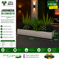 Jardinera en Concreto 130x60x20 cm