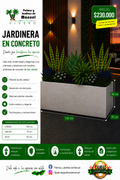 Jardinera en Concreto 130x70x50 cm