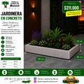 Jardinera en Concreto 130x80x20 cm
