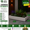 Jardinera en Concreto 130x80x30 cm