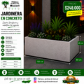 Jardinera en Concreto 130x80x60 cm