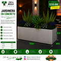 Jardinera en Concreto 130x60x50 cm