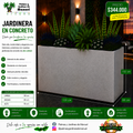 Jardinera en Concreto 130x60x110 cm