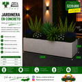 Jardinera en Concreto 130x70x40 cm