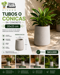 Tubos o Cónicas en Concreto 20x25 cm