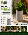 Tubos o Cónicas en Concreto 20x30 cm