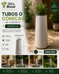 Tubos o Cónicas en Concreto 20x55 cm
