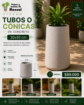Tubos o Cónicas en Concreto 30x50 cm