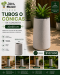 Tubos o Cónicas en Concreto 30x60 cm