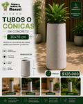 Tubos o Cónicas en Concreto 30x70 cm