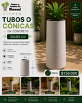 Tubos o Cónicas en Concreto 30x80 cm