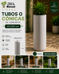 Tubos o Cónicas en Concreto 30x100 cm