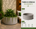 Tubos o Cónicas en Concreto 90x50 cm