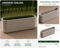 Jardinera Ovalada en Concreto 100x20x50 cm