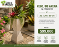Reloj de arena en Concreto 20x20x60 cm