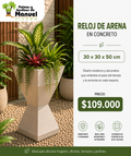 Reloj de arena en Concreto 30x30x50 cm
