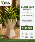 Reloj de arena en Concreto 30x30x60 cm