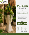 Reloj de arena en Concreto 30x30x80 cm