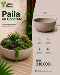 Paila en Concreto 100x50 cm