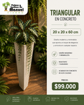 Triangular en Concreto 20x20x60 cm