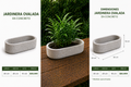 Jardinera Ovalada en Concreto 30x20x10 cm