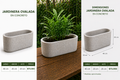 Jardinera Ovalada en Concreto 40x20x20 cm