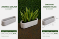 Jardinera Ovalada en Concreto 60x20x20 cm