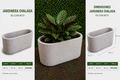 Jardinera Ovalada en Concreto 60x30x30 cm