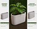 Jardinera Ovalada en Concreto 60x30x40 cm