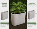 Jardinera Ovalada en Concreto 60x30x50 cm