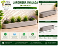 Jardinera Ovalada en Concreto 120x20x20 cm