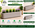 Jardinera Ovalada en Concreto 120x20x40 cm