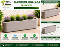 Jardinera Ovalada en Concreto 120x20x50 cm