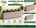 Jardinera Ovalada en Concreto 120x20x60 cm