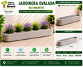 Jardinera Ovalada en Concreto 120x30x20 cm