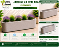 Jardinera Ovalada en Concreto 120x30x40 cm