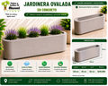 Jardinera Ovalada en Concreto 120x30x50 cm