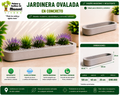Jardinera Ovalada en Concreto 120x40x20 cm
