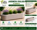 Jardinera Ovalada en Concreto 120x40x30 cm