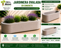Jardinera Ovalada en Concreto 120x40x40 cm