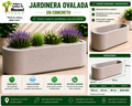 Jardinera Ovalada en Concreto 120x40x50 cm