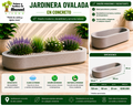 Jardinera Ovalada en Concreto 120x50x20 cm